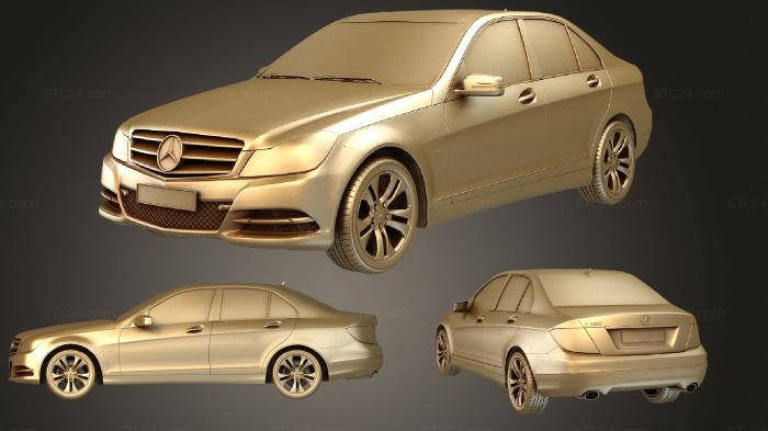 Автомобили и транспорт (Mercedes c class, CARS_2457) 3D модель для ЧПУ станка
